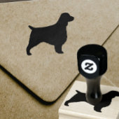 Welsh Springer Spanel Hunde Silhouette Gummistempel