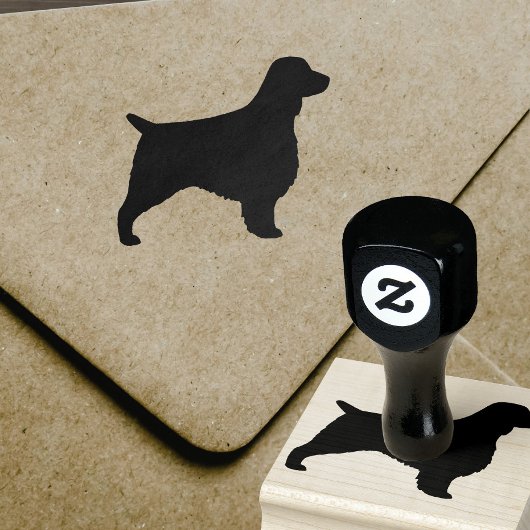 Welsh Springer Spanel Hunde Silhouette Gummistempel