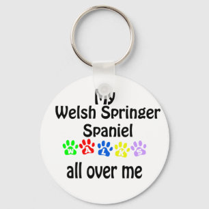 Welsh Springer Spanel Walks Design Schlüsselanhänger