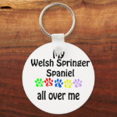 Welsh Springer Spanel Walks Design Schlüsselanhänger (Vorderseite)