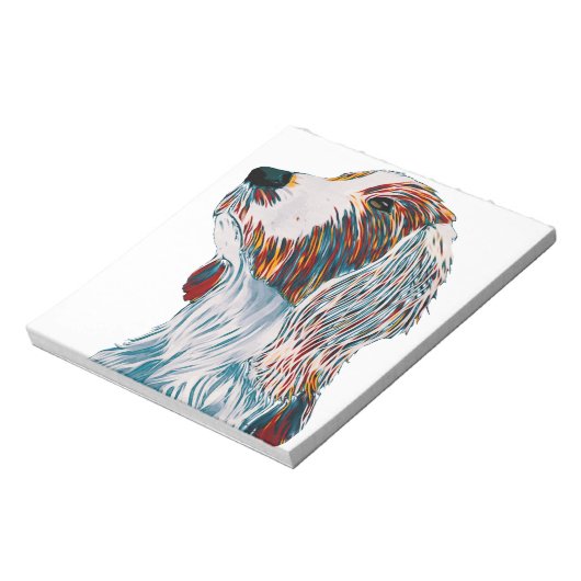 Welsh Springer Spaniel Art Notizblock (Rotiert)