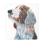 Welsh Springer Spaniel Art Notizblock (Vorderseite)