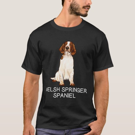 Welsh Springer Spaniel Crazy Dog T-Shirt (Vorderseite)