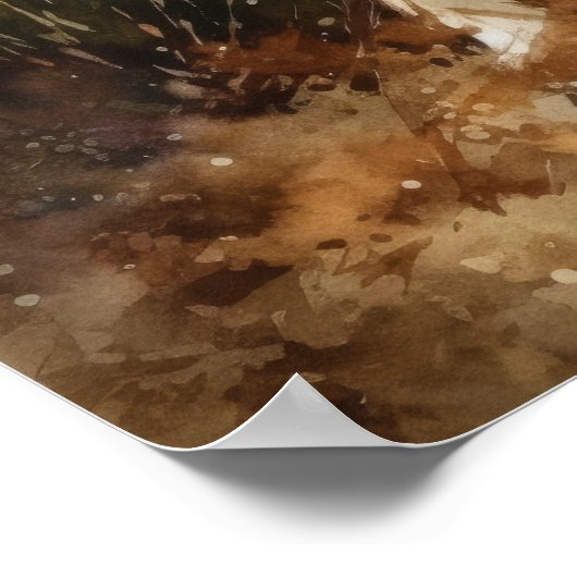 Welsh Springer Spaniel Dog Art Print Poster (Ecke)