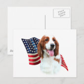 Welsh Springer Spaniel Flag Postkarte (Vorne/Hinten)