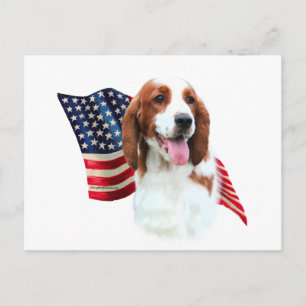 Welsh Springer Spaniel Flag Postkarte