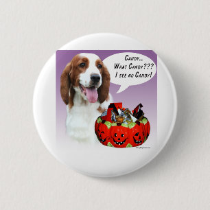Welsh Springer Spaniel Halloween Candy Button