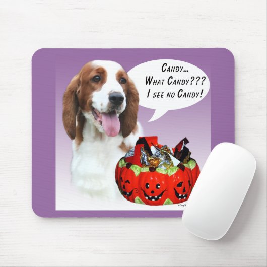Welsh Springer Spaniel Halloween Candy Mousepad (Mit Mouse)