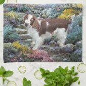 Welsh Springer Spaniel Kunstgeschenke Geschirrtuch (Gefaltet)