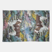 Welsh Springer Spaniel Kunstgeschenke Geschirrtuch (Horizontal)