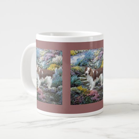 Welsh Springer Spaniel Kunstgeschenke Jumbo-Tasse (Vorderseite Links)