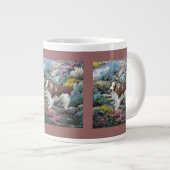 Welsh Springer Spaniel Kunstgeschenke Jumbo-Tasse (Vorderseite Rechts)