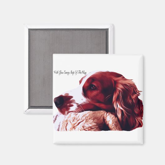 Welsh Springer Spaniel Liebe Magnet (Vorderseite/Rückseite)