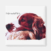 Welsh Springer Spaniel Liebe Magnet (Vorne)