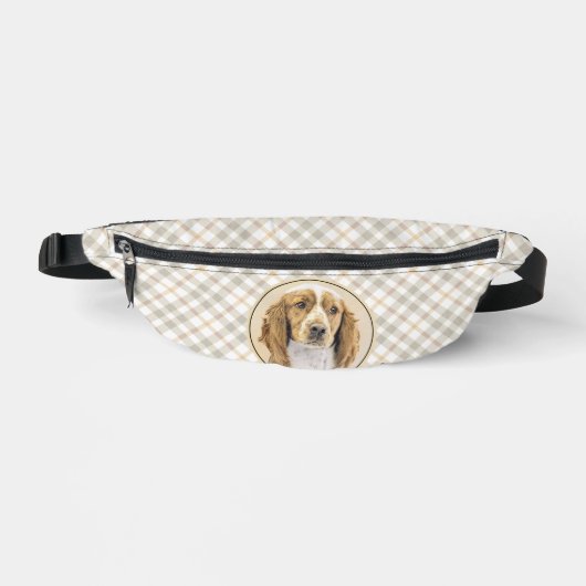Welsh Springer Spaniel Malerei Original Dog Art Bauchtasche (Vorderseite)
