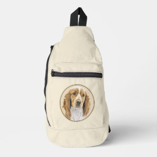 Welsh Springer Spaniel Malerei Original Dog Art Crossbody Bag