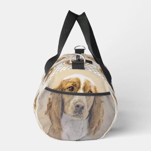 Welsh Springer Spaniel Malerei Original Dog Art Duffle Bag (Rechts)
