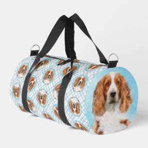 Welsh Springer Spaniel Malerei Original Dog Art Duffle Bag