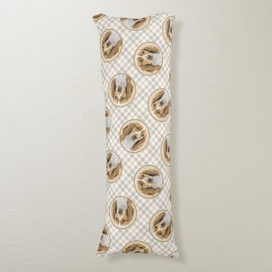 Welsh Springer Spaniel Malerei Original Dog Art Seitenschläferkissen (Vorderseite Vertikal)