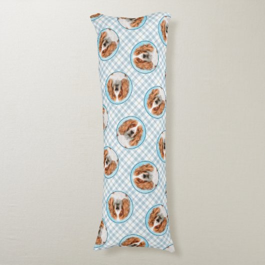 Welsh Springer Spaniel Malerei Original Dog Art Seitenschläferkissen (Vorderseite Vertikal)