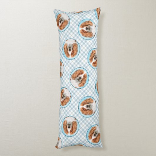 Welsh Springer Spaniel Malerei Original Dog Art Seitenschläferkissen (Rückseite (Vertikal))