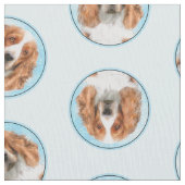 Welsh Springer Spaniel Malerei Original Dog Art Stoff (Nahaufnahme)