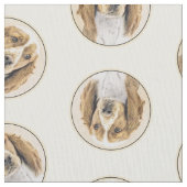 Welsh Springer Spaniel Malerei Original Dog Art Stoff (Nahaufnahme)