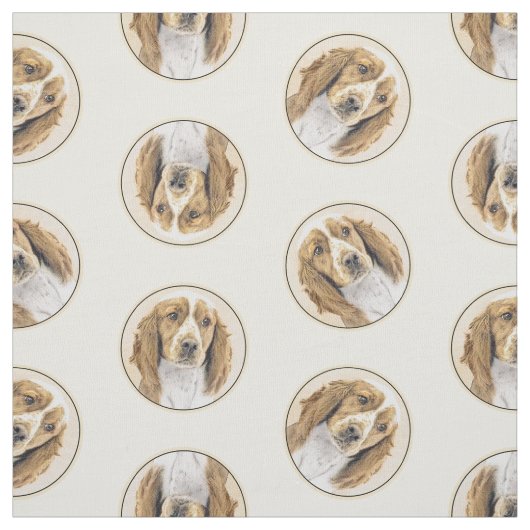 Welsh Springer Spaniel Malerei Original Dog Art Stoff (Muster)