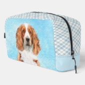 Welsh Springer Spaniel Malerei Original Dog Art Waschbeutel (Rechte Ecke)