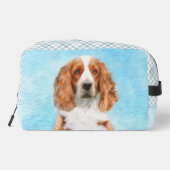 Welsh Springer Spaniel Malerei Original Dog Art Waschbeutel (Rückseite)