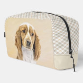 Welsh Springer Spaniel Malerei Original Dog Art Waschbeutel (Rechte Ecke)