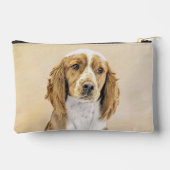 Welsh Springer Spaniel Malerei Original Dog Art Zubehörtasche (Rückseite)