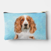 Welsh Springer Spaniel Malerei Original Dog Art Zubehörtasche (Rückseite)