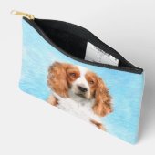 Welsh Springer Spaniel Malerei Original Dog Art Zubehörtasche (Offen)