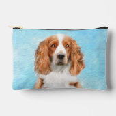 Welsh Springer Spaniel Malerei Original Dog Art Zubehörtasche (Vorderseite)