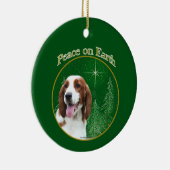 Welsh Springer Spaniel Peace Keramik Ornament (Rechts)
