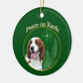 Welsh Springer Spaniel Peace Keramik Ornament (Links)