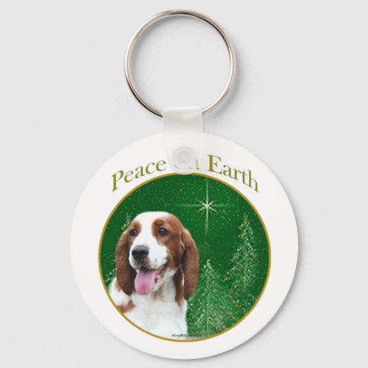 Welsh Springer Spaniel Peace Schlüsselanhänger (Vorderseite)