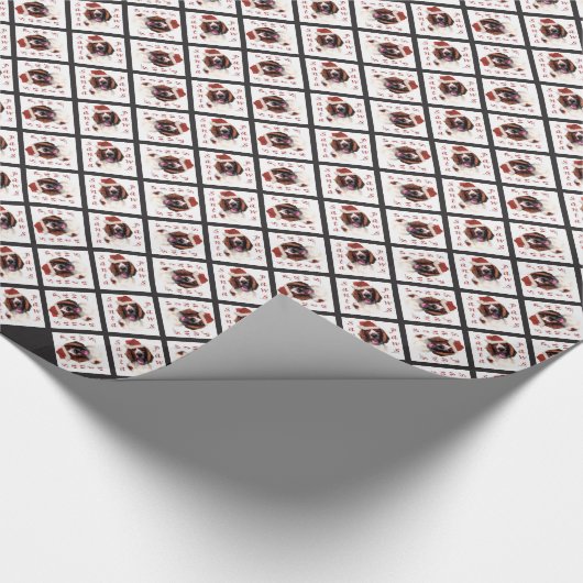Welsh Springer Spaniel Santa Paws Geschenkpapier (Ecke)