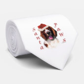 Welsh Springer Spaniel Santa Paws Krawatte (Gerollt)
