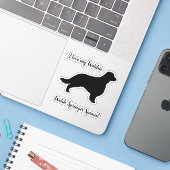 Welsh Springer Spaniel Silhouette mit Long Schwanz Aufkleber (Laptop mit iPhone)