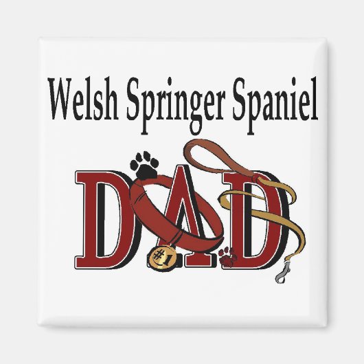 Welsh Springer Spaniel Vater Geschenke Magnet (Vorne)