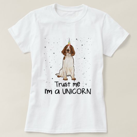 Welsh Springer Spaniel vertraue mir im a Unicorone T-Shirt (Design vorne)