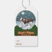 Welsh Springer Spaniel Weihnachten Geschenkanhänger (Vorderseite)