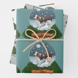 Welsh Springer Spaniel Weihnachten Geschenkpapier Set