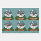 Welsh Springer Spaniel Weihnachten Geschenkpapier Set (Vorderseite)