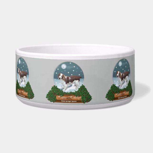 Welsh Springer Spaniel Weihnachten Napf (Vorderseite)