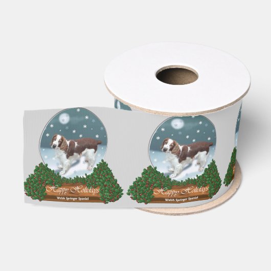 Welsh Springer Spaniel Weihnachten Ripsband (Spule)