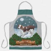 Welsh Springer Spaniel Weihnachten Schürze (Vorderseite)