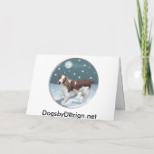 Welsh Springer Spaniel Weihnachtsgeschenke Feiertagskarte (Rückseite)